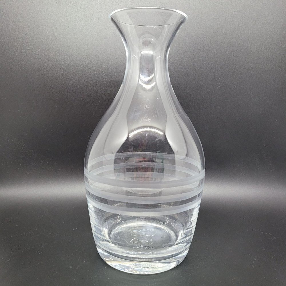 Pfaltzgraff Clear Carafe or Decanter 7 1/4" Etched